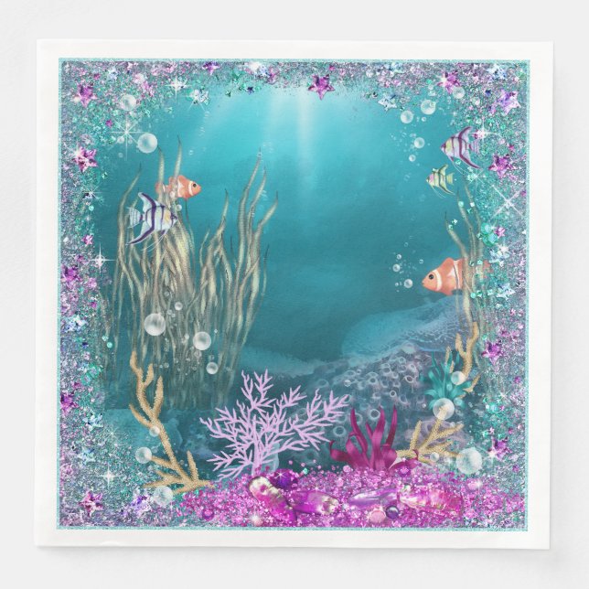 Under the Sea Ocean Napkins (Front)