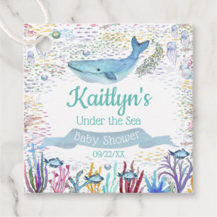 Under The Sea   Ocean Themed Baby Shower Favour Tags