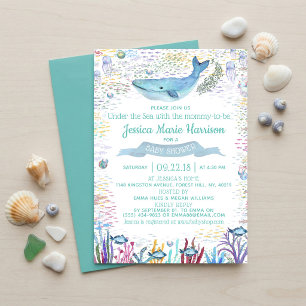 Under The Sea Ocean Themed Baby Shower Invitation