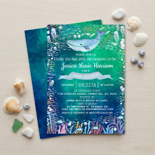 Under The Sea Ocean Themed Baby Shower Invitation