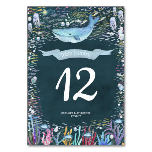 Under The Sea Ocean Themed Party Table Number