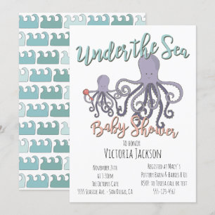 Under the Sea Octopus Baby Shower Invitation