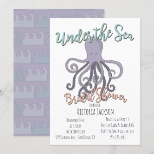 Under the Sea Octopus Bridal Shower Invitation