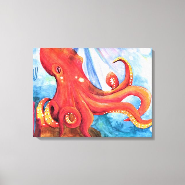Under the Sea Octopus Canvas Print (Front)