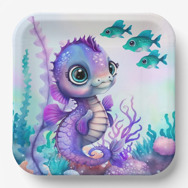 Under The Sea  Paper Plate (Front)