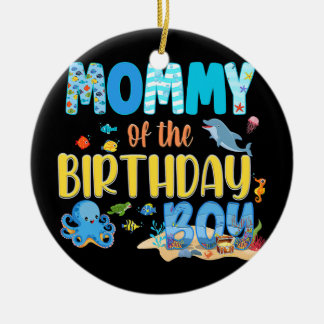 Under The Sea Party Birthday Fish Aquarium Ceramic Ornament