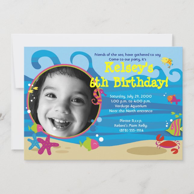 Under the Sea Party Invitations (Front)