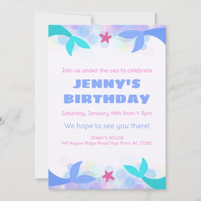 Under the Sea Party Template for Kids Invitation (Front)