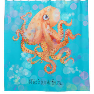 Under the sea personalize octopus colourful bubble