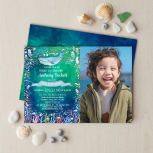 Under The Sea Photo Any Age Birthday Invitations
