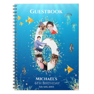 Under The Sea Photo Big 6th Birthday Guest Book
