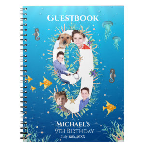 Under The Sea Photo Big 9th Birthday Guest Book