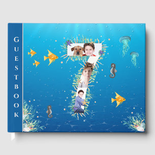 Under The Sea Photo Collage Big 7th Birthday Guest Book