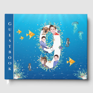 Under The Sea Photo Collage Big 9th Birthday Guest Book