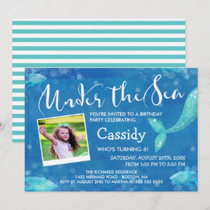 Under the Sea - Photo - Kids Birthday Party Invitation
