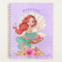 Under the Sea Red Headed Mermaid and Sea Shell