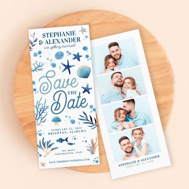 Under the Sea Save The Date Bookmarks Photo Invitation (Creator Uploaded)