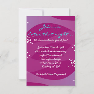 Under the Sea Seahorse Bat Bar Mitzvah Party Card