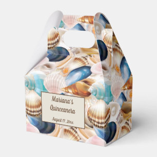 Under the Sea Seashells Patterned Favor Box