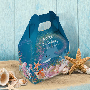 Under the Sea Shark Birthday Party Favor Box