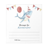 Under the sea Shark birthday time capsule message