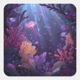 Under The Sea Square Sticker