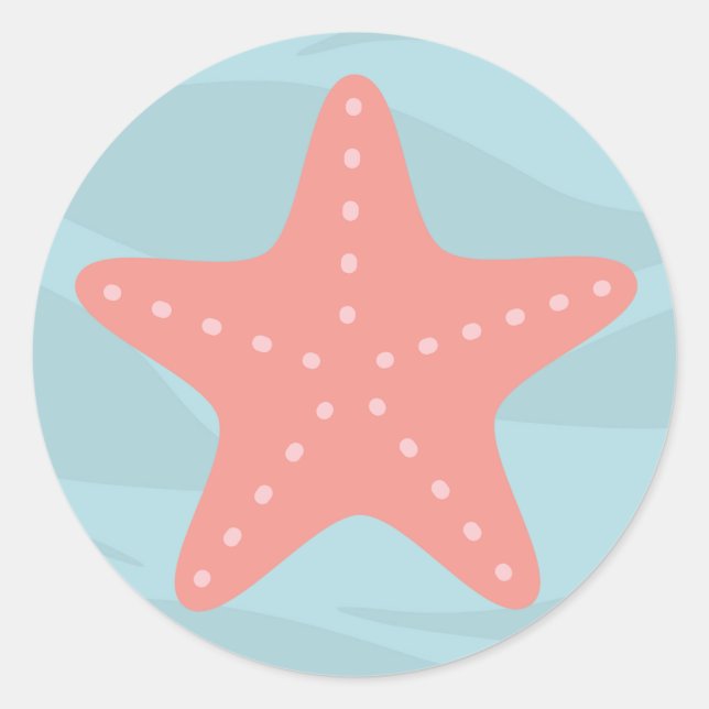 Under the sea star fish sticker (Front)