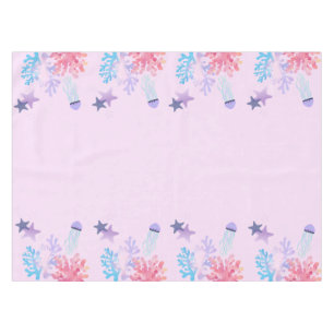 Under the Sea Tablecloth  Pink and Purple Birthday