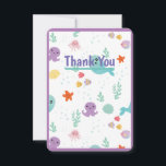 Under The Sea Thank You Card<br><div class="desc">Under the sea sweet collection for baby. This sweet pattern is appropriate for both boys and girls. It is precious and it’s pastel colours and sweet little sea creatures. Under the sea would be a sweet pattern and theme for any baby shower, baby birthday, Christening/baptism or just a family gathering....</div>