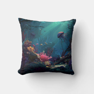 Under The Sea Throw Pillow
