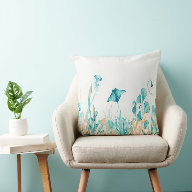 Under the Sea Throw Pillow (Chair)