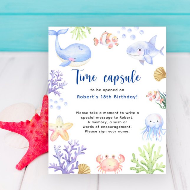 Under the sea Time Capsule 1st birthday Poster (Creator Uploaded)