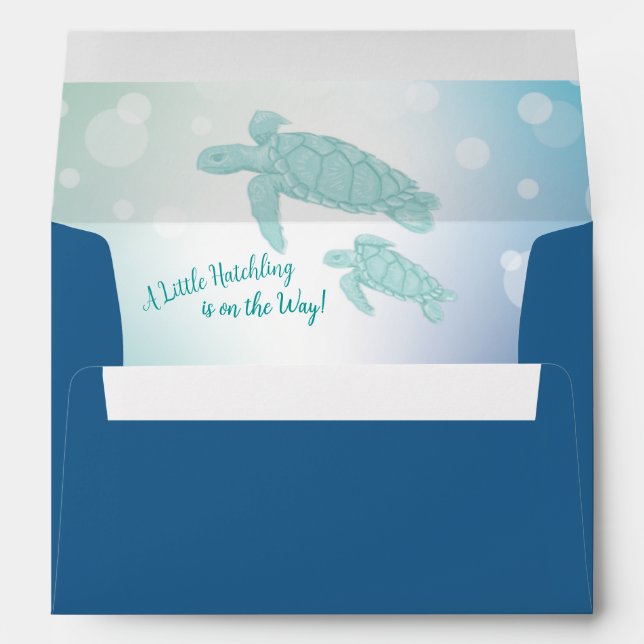 Under the Sea Turtle Baby Shower Envelope (Back (Bottom))