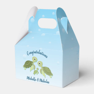 Under the Sea Turtle Baby Shower Favor Box
