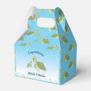 Under the Sea Turtle Baby Shower Favor Box