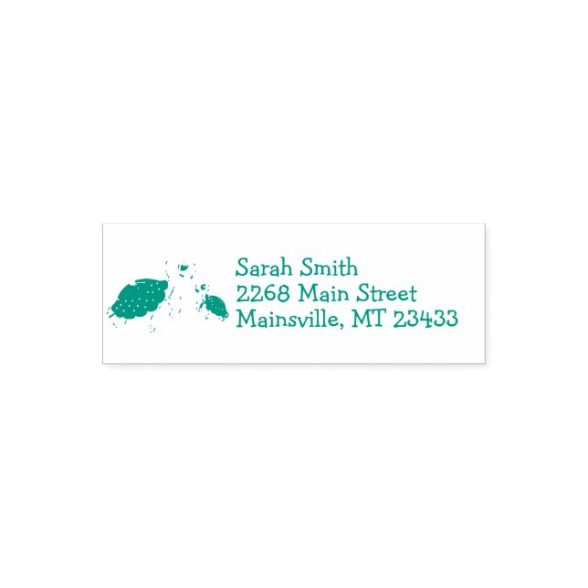 Under the Sea Turtle Baby Shower Self-inking Stamp (Design)