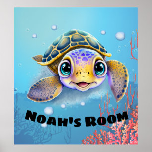 Under the Sea Turtle Kids room decor