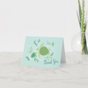 Under the Sea Turtles Baby Shower Thank You Card