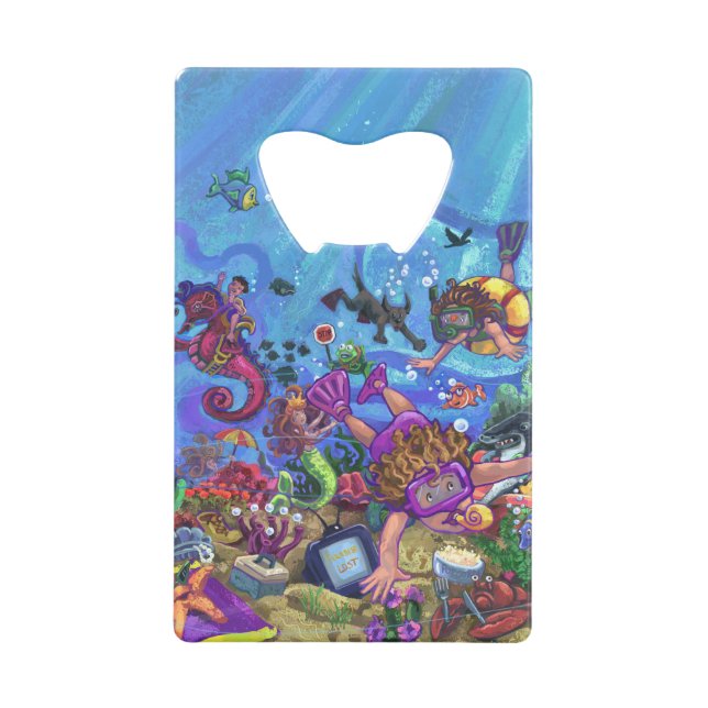 Under the Sea Wallet Bottle Opener (Back)