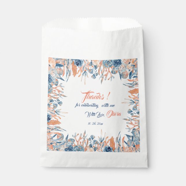 Under the Sea Watercolor Baby Shower Favour Bag (Front)