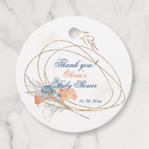 Under the Sea Watercolor Baby Shower Favour Tags