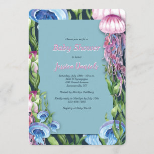 Under The Sea Watercolor Baby Shower Invitation