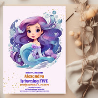 Under The Sea Watercolor Mermaid Birthday Party