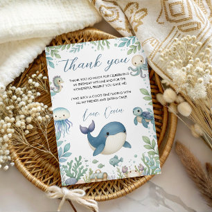 Under the Sea Watercolor Thank You Card