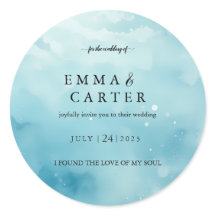Under the Sea Watercolor Wedding Elegant Script