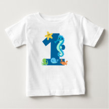 Under the Sea Whale 1st birthday shirt
