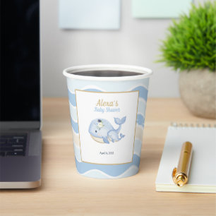 Under the Sea Whale Baby Shower (Boy) Paper Cups