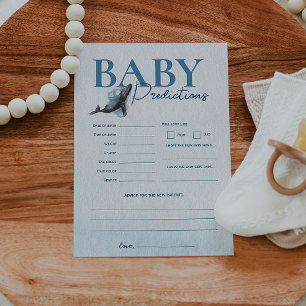 Under The Sea Whale Baby Shower Predictions Card