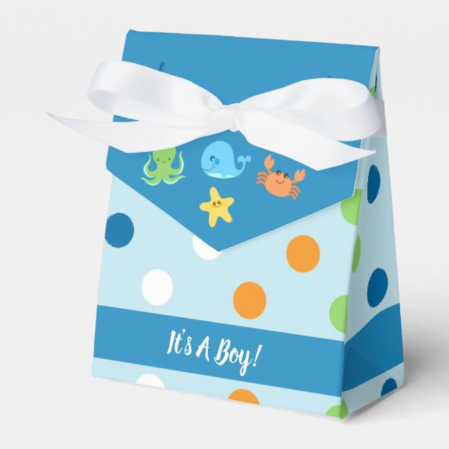 Under The Sea Whale Favour Box (Front Side)