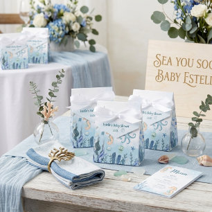 Under the Sea Whale Octopus Starfish Baby Shower Favor Box